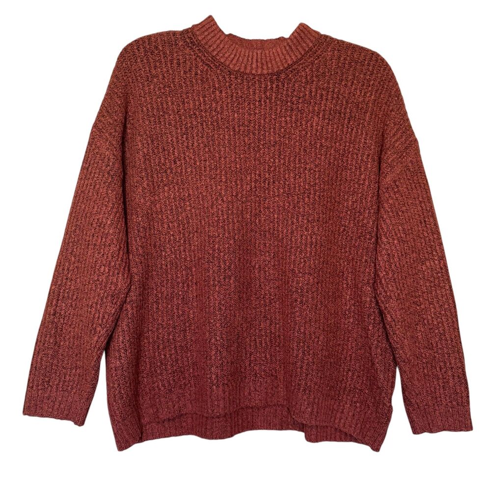 AMERICAN EAGLE women's size small S rust orange cowl neck crop pullover sweater